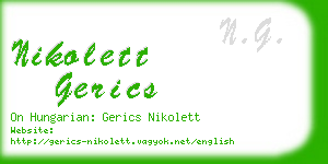 nikolett gerics business card